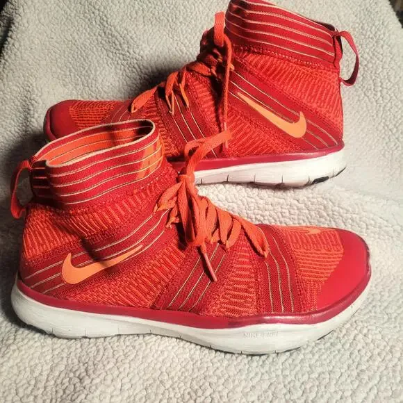 Nike Free Tain Virtue Mid-Top Trainers University Red Men's Hype - Size 7.5 - Picture 6 of 9